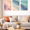 Tríptico Moderno Playa Relajante Decorativo 30x42.5